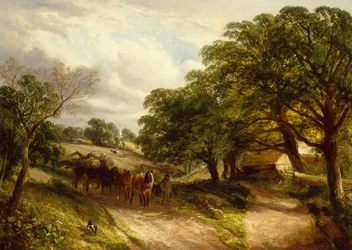 Carting Timber (olej na plátně)