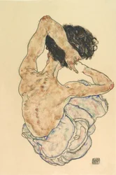 Ženský akt zezadu, 1917