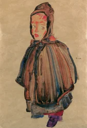 Dívka s kapucí, 1910