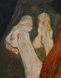Kardinal und Nonne, Kardinál a jeptiška (olej na plátně)