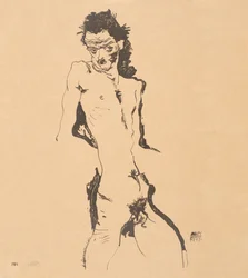 Mužský akt - autoportrét, 1912.