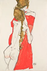 Matka a dcera - Dílo Egona Schieleho (1890-1918), kvaš na papíře