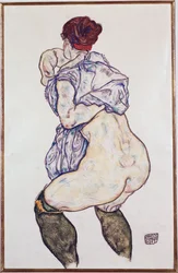 Paní Halbakt se zelenými punčochami, 1917