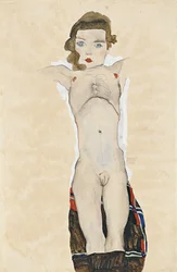 Nahá dívka s rozpřaženými pažemi, 1911