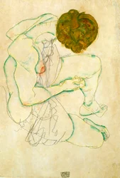 Sedící nahá žena, 1914