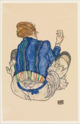 Sedící žena, pohled zezadu, 1917