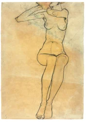 Sedící akt, 1910