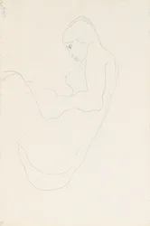Sedící akt, 1912