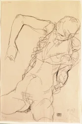 Sedící akt, 1914