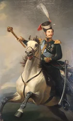 „Portrét careviče Alexandra Nikolajeviče na koni“, 50. léta 19. století