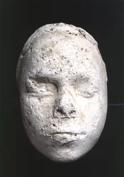 Mužská maska, možná studie sochaře, z Tell El-Amarna, kolem 1353-1295 př.nl (sádra)