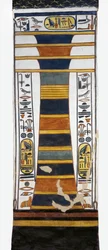 Egypt, Théby, Luxor, Údolí královen, hrobka Nefertari, sloup Djed představující Osirisovu páteř nesoucí vzkříšení kostní dřeně uvnitř, z 19. dynastie