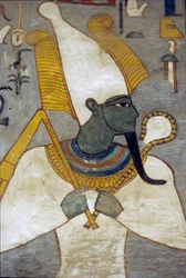 Osiris z hrobky Ramesse I., Théby (nástěnná malba)