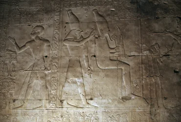 Reliéf, Chrám Setiho I., Abydos, Egypt, Egyptská civilizace, Nová říše, Dynastie XIX (foto)