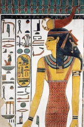 Bohyně Selkis, freska, vstup do vestibulu, Hrobka Nefertari (QV66), Údolí královen, Théby (Seznam světového dědictví UNESCO