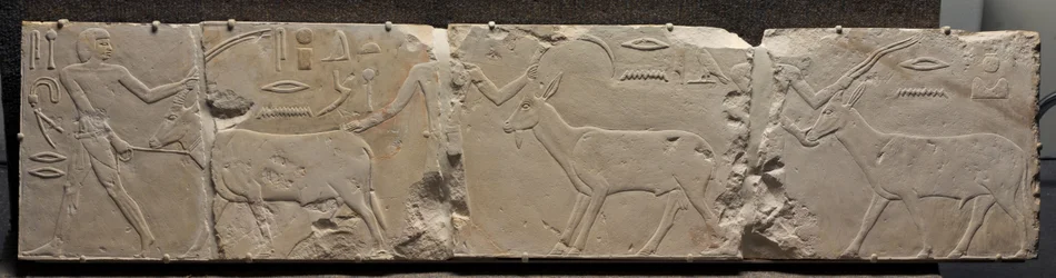 Reliéf mužů přinášejících pouštní zvířata, c.2311-2281 př.nl