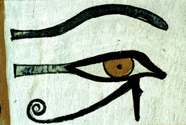 Starověký Egypt, nástěnná malba, , Horovo oko, Sennedjemská hrobka, Théby, Deir el Medina