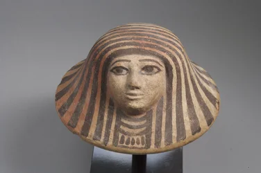 Canopic víko na sklenici, New Kingdom (terakota)