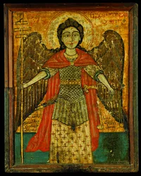 Ikona archanděla Michaela (vaječná tempera na panelu)
