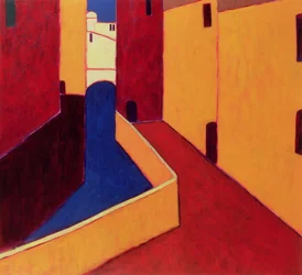 Fondamenta dei Sartori, Benátky, 1999 (akryl na papíře)