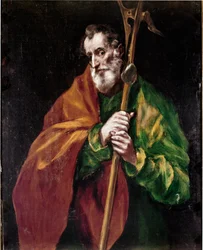 Apoštolství katedrály v Toledu: Apoštol svatého Judy Thadee. Obraz Domenikos Theotokopoulos dit El Greco (1540-1614)