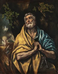 Svatý Petr Kající, kolem 1590 (olej na plátně)