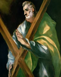Svatý Ondřej (olej na plátně)