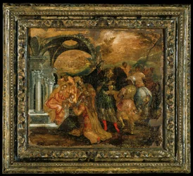 Klanění tří králů, kolem 1560-67 (vaječná tempera na panelu)