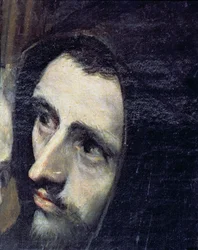 Pohřeb hraběte Orgaze, z legendy z roku 1323, detail františkánského mnicha, 1586-88 detail olej na plátně 44240
