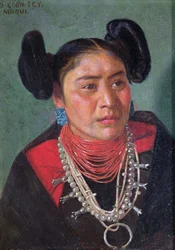O-koon-sey (olej na dřevěné desce)