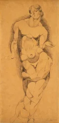 Stojící mužský akt, c. 1909.