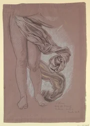 Kresba, Studie drapérie "Fortune", asi 1877