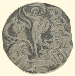 Studie pro Center Circle of Huntington Ceiling; Apollo a průvodci