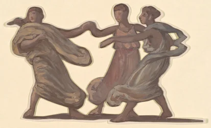 Studie pro koupání řeckých dívek, c. 1872.