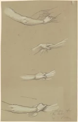 Studie pro The Fates Gathering in the Stars, c. 1884-1887.