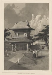 Vstup do chrámu v Hakotadi, 1855