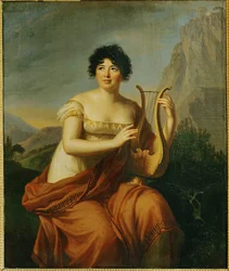 Portrét Germaine Neckerové, paní de Stael ... (olej na dřevě)