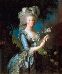Marie Antoinetta s růží, 1783.