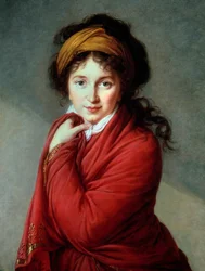 Portrét hraběnky Nathalie Golovine (Varvara Nikolaevna Golovina) (1724-1767) Obraz Marie Elisabeth Louise Vigee Le brun (nebo Vigee-Lebrun nebo Vigee Lebrun) (1755-1842) Soukromá sbírka 19. století - Portrét hraběnky Nathalie Golov