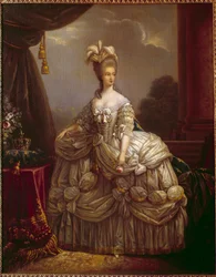 Portrét Marie Antoinetty od Lotrinska Habsburského (1755-1793) Francouzská královna Obraz Marie Alžběty Louise Vigee Le brun (nebo Vigee-Lebrun nebo Vigee Lebrun) (1755-1842) Compiegne, musee national du chateau, 18. století