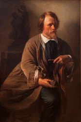 Sochař Jens Adolf Jerichau, manžel umělců, 1846