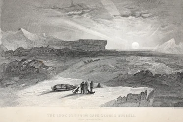 Podívejte se z mysu George Russell, ilustrace z „Druhá Grinnellova expedice při hledání sira Johna Franklina...“, 1856