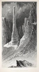 Tennysonův pomník, ilustrace z knihy "The second Grinnell Expedition in Search of Sir John Franklin...", 1856
