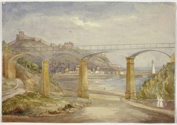 Scarborough (recto) a Náčrt domu s matkou a dětmi (verze)