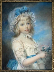 Portrét Lady Georgiana Cavendish (akvarel a křída na papíře)