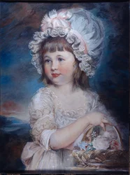 Portrét Lady Henrietta Cavendish (akvarel a křída na papíře)
