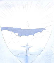 Po „bráně“ naší smrti zve Kristus toho, kdo Ho miluje, aby vystoupil a překonal propast, s jistotou, že bude nesen, 2001 (bez papíru)