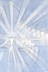 Andělé a svatí se hluboce klaní, klaněli se Kristově oběti: „Skrze něho, s ním, v něm?“, 2001 (bez papíru)