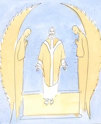 Při každé mši je před námi přítomen Ježíš Kristus, náš velký velekněz, který se za nás přimlouvá u svého Otce v nebi, 2004 (bez papíru)