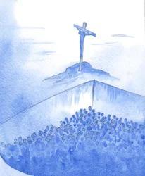 Kristus, náš bratr a Božský Spasitel, zaplatil dluh za naše hříchy. Když Ho uznáváme, vynořujeme se z našeho „jámy“, 2002 (bez papíru)